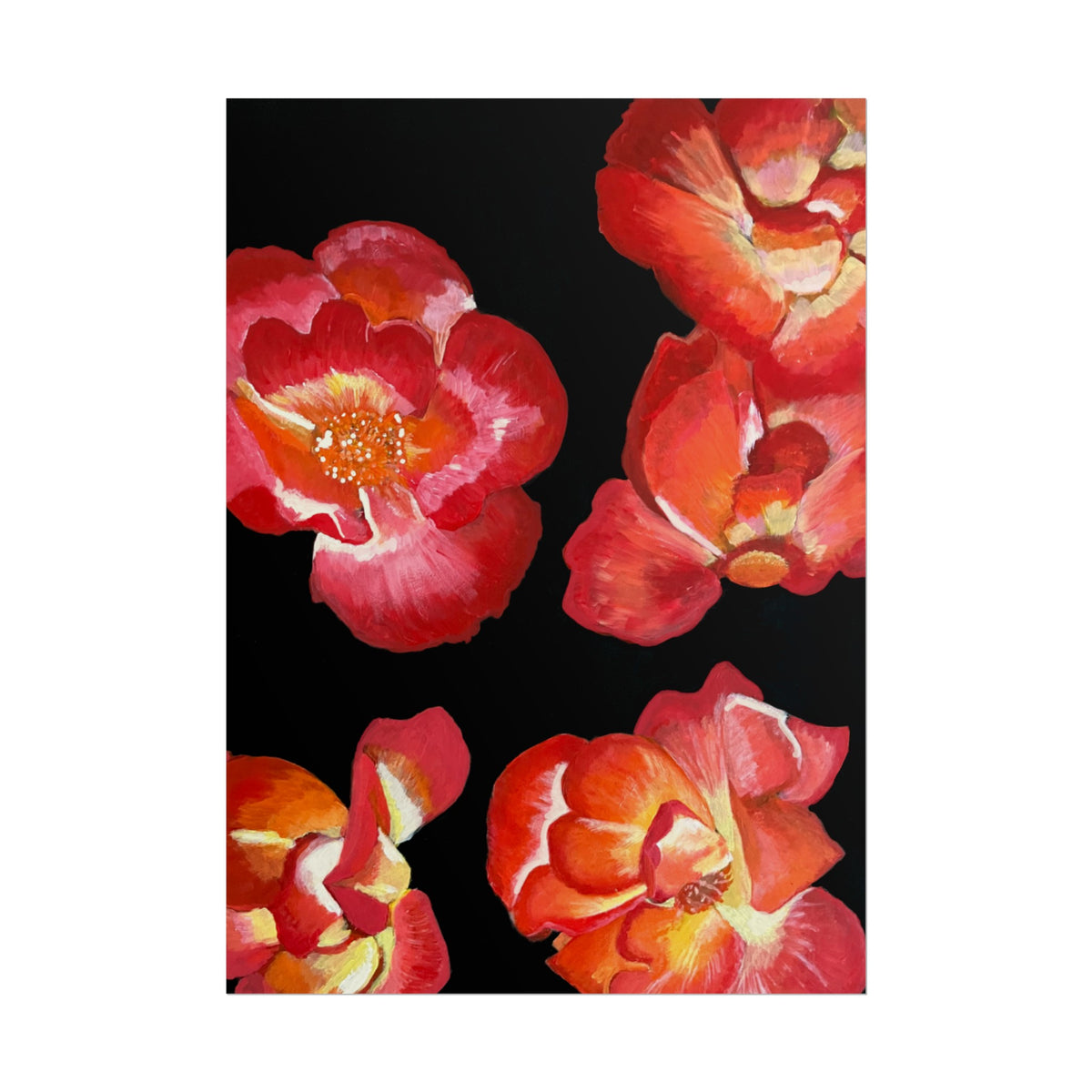 RED FLOWERS PRINT