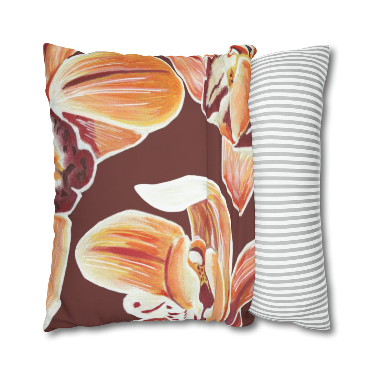 ORANGE ORCHIDS PILLOWCASE
