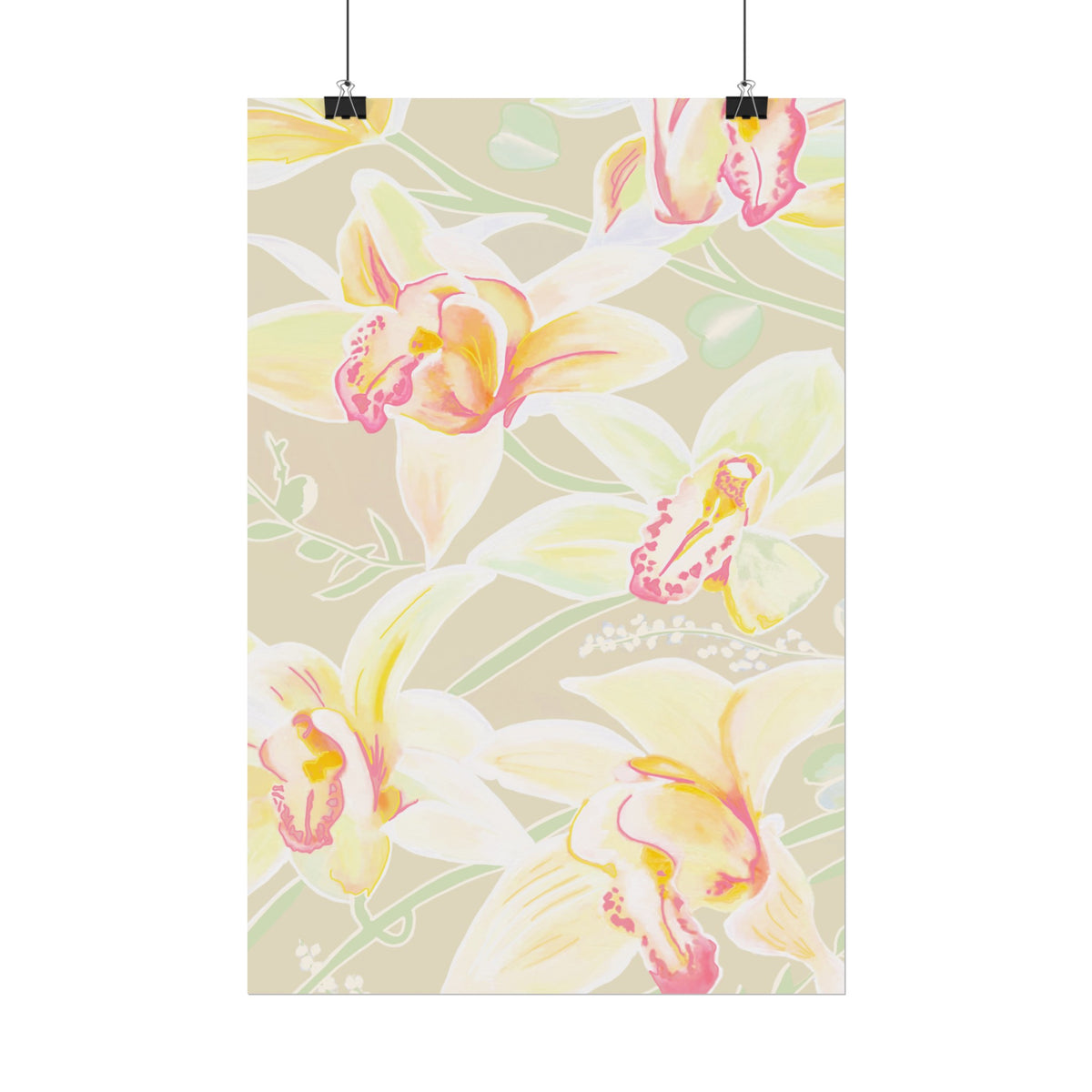 BABY YELLOW ORCHIDS PRINT