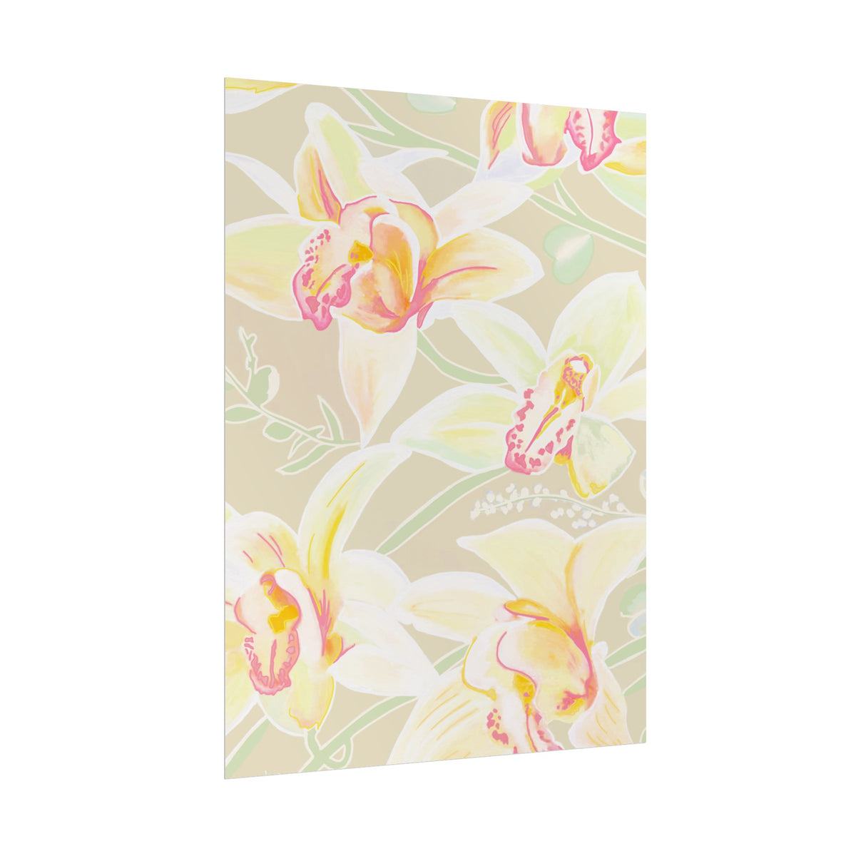 BABY YELLOW ORCHIDS PRINT