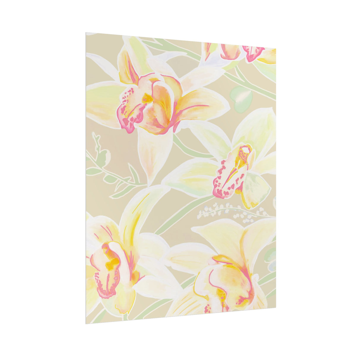 BABY YELLOW ORCHIDS PRINT