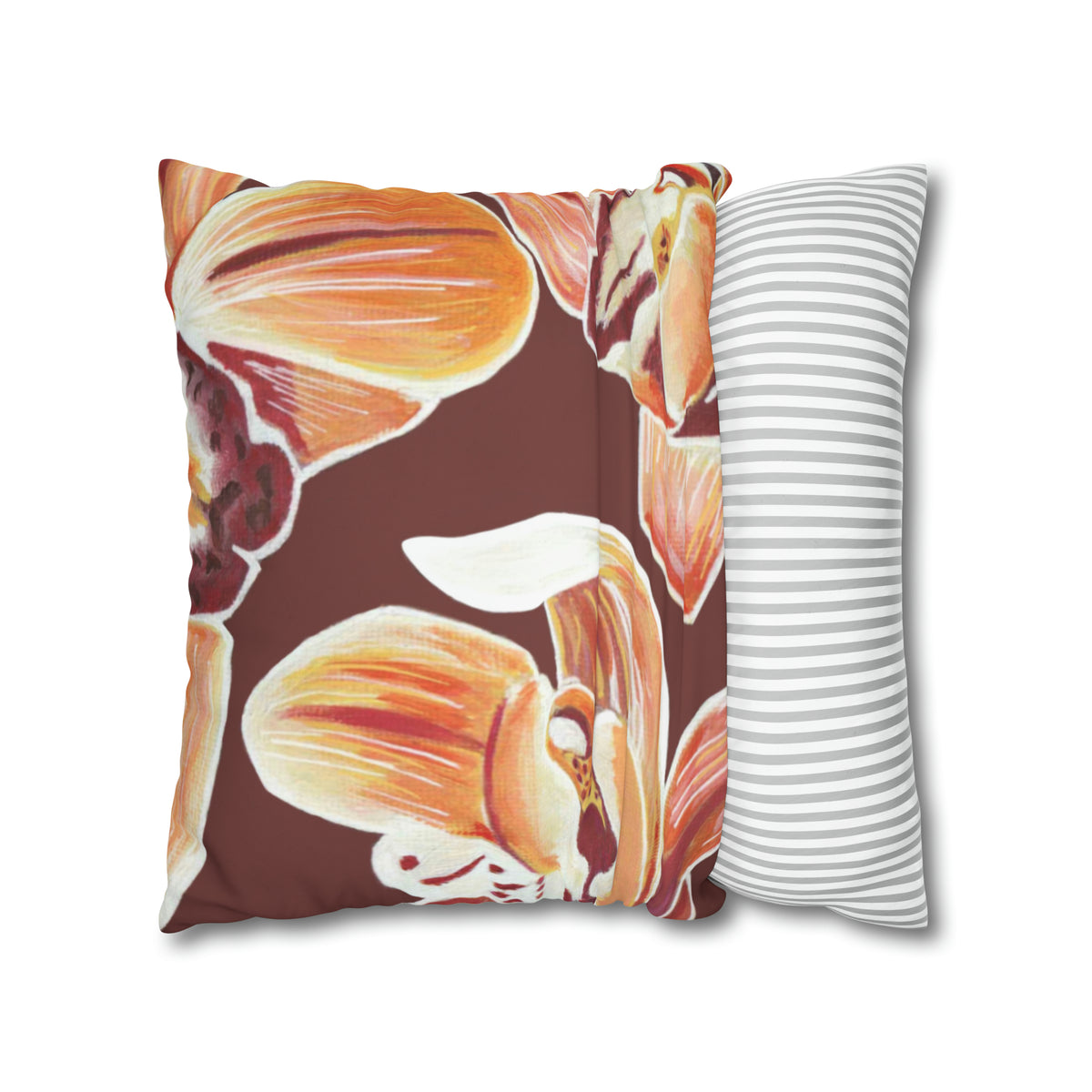 ORANGE ORCHIDS PILLOWCASE