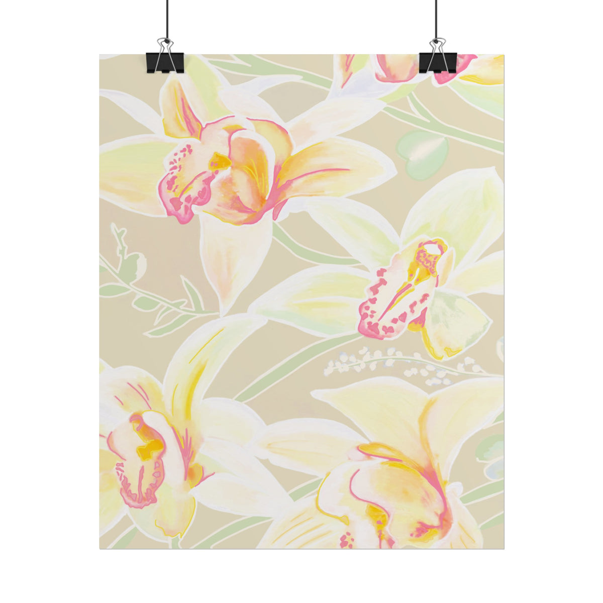 BABY YELLOW ORCHIDS PRINT