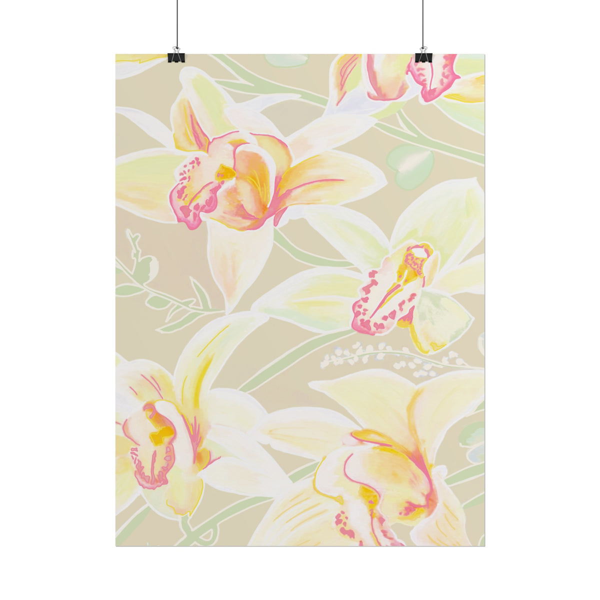 BABY YELLOW ORCHIDS PRINT