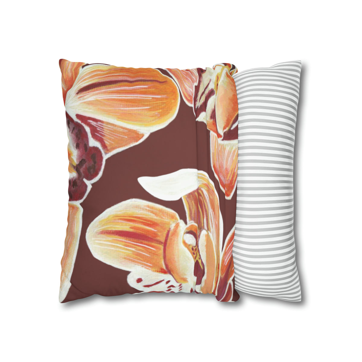 ORANGE ORCHIDS PILLOWCASE
