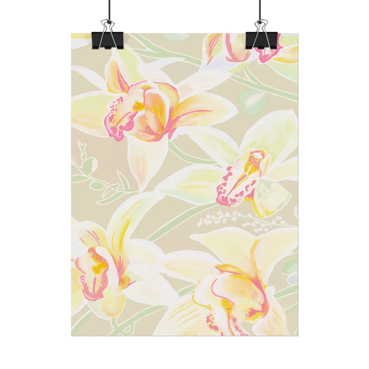 BABY YELLOW ORCHIDS PRINT