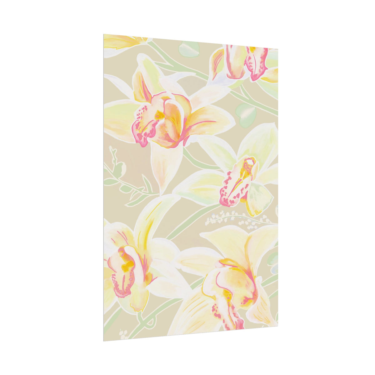 BABY YELLOW ORCHIDS PRINT