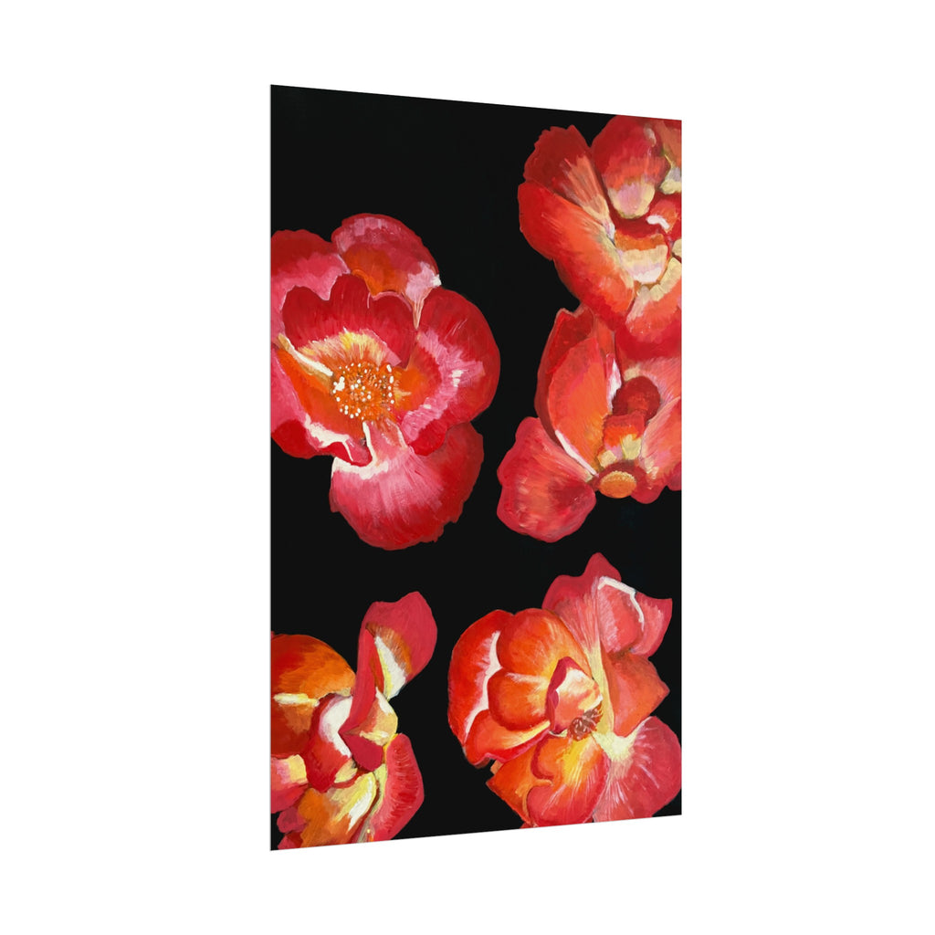 RED FLOWERS PRINT