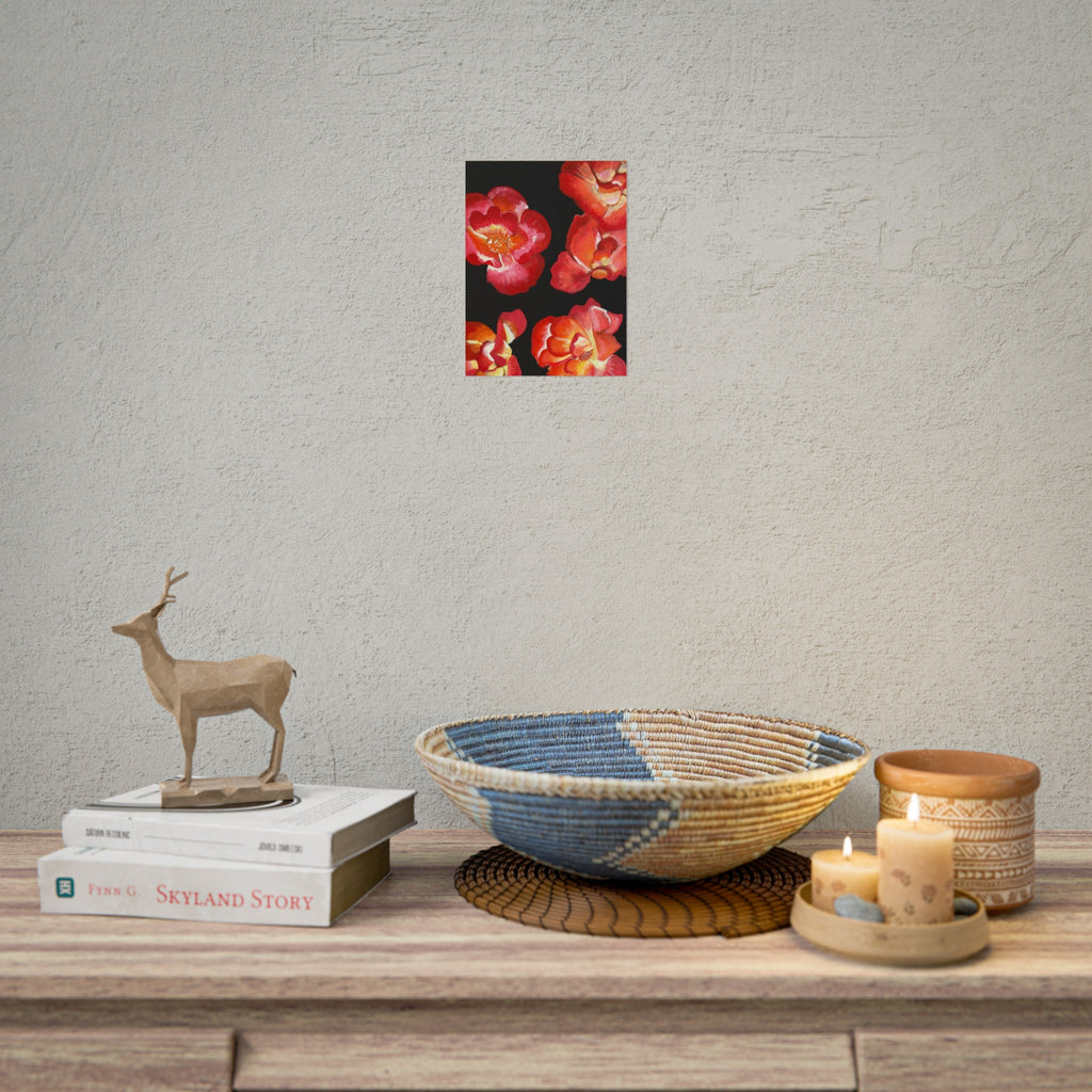 RED FLOWERS PRINT