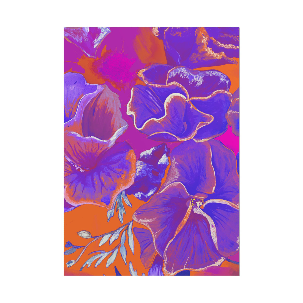SUNSET FLOWERS PRINT