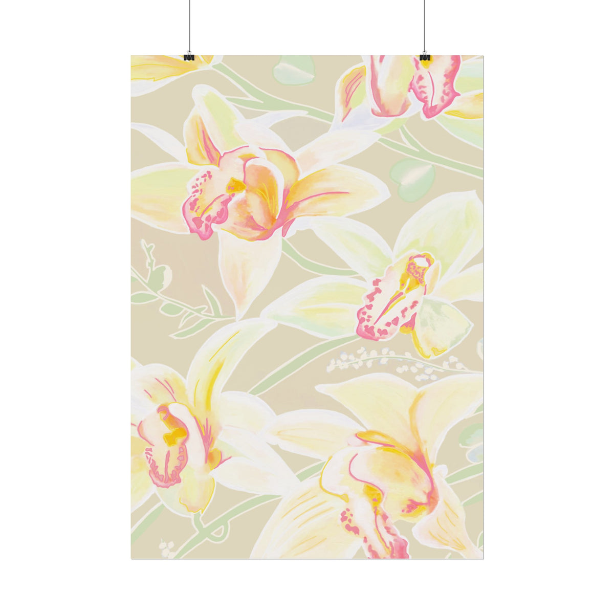 BABY YELLOW ORCHIDS PRINT