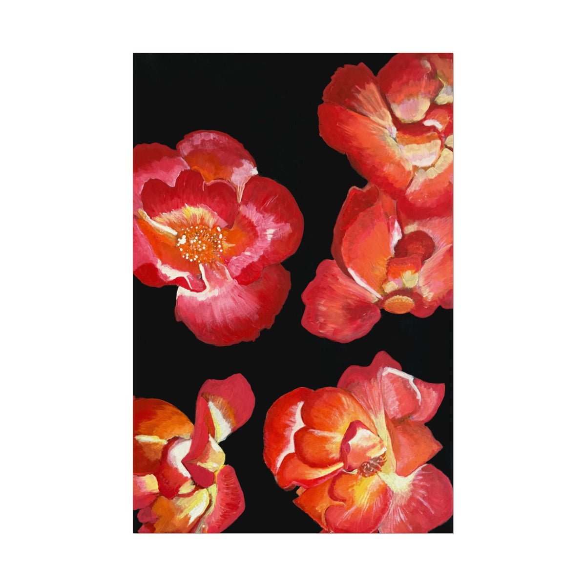 RED FLOWERS PRINT