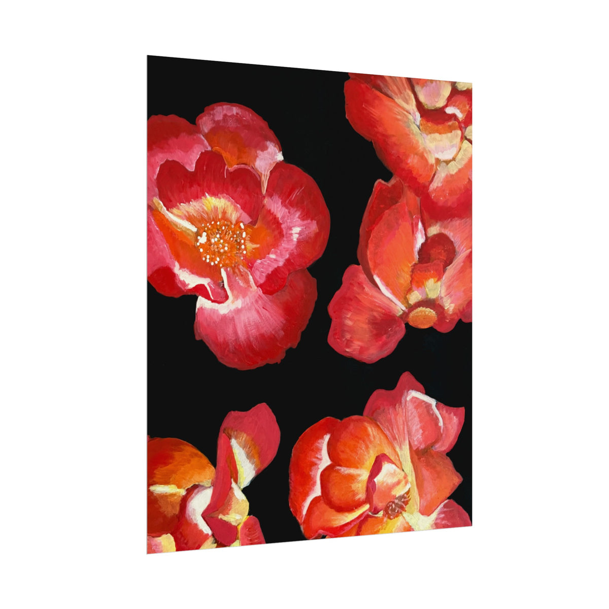RED FLOWERS PRINT