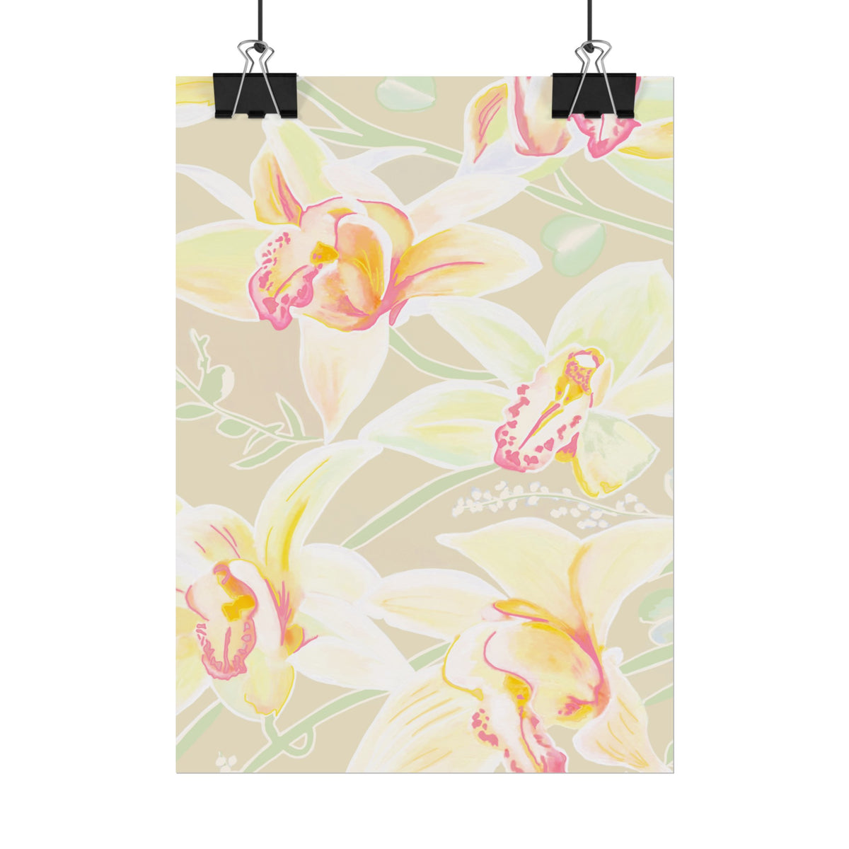 BABY YELLOW ORCHIDS PRINT