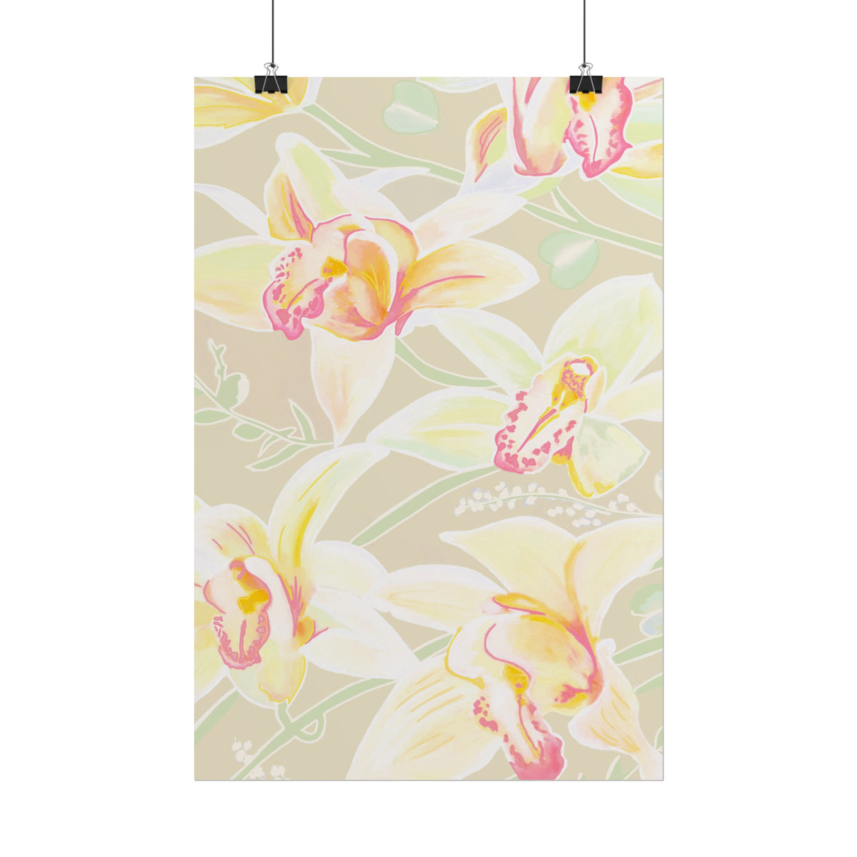 BABY YELLOW ORCHIDS PRINT