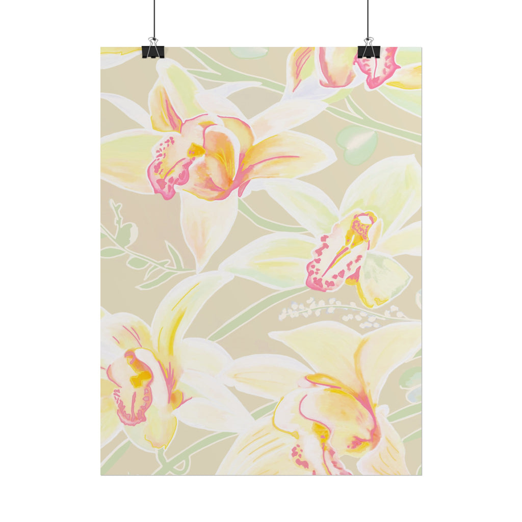 BABY YELLOW ORCHIDS PRINT