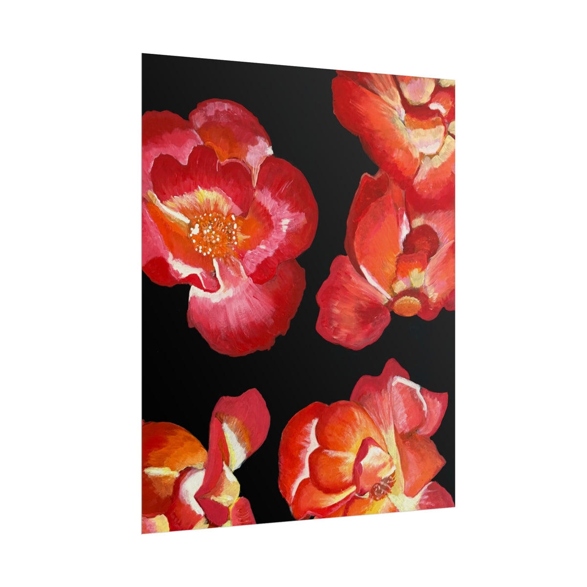RED FLOWERS PRINT