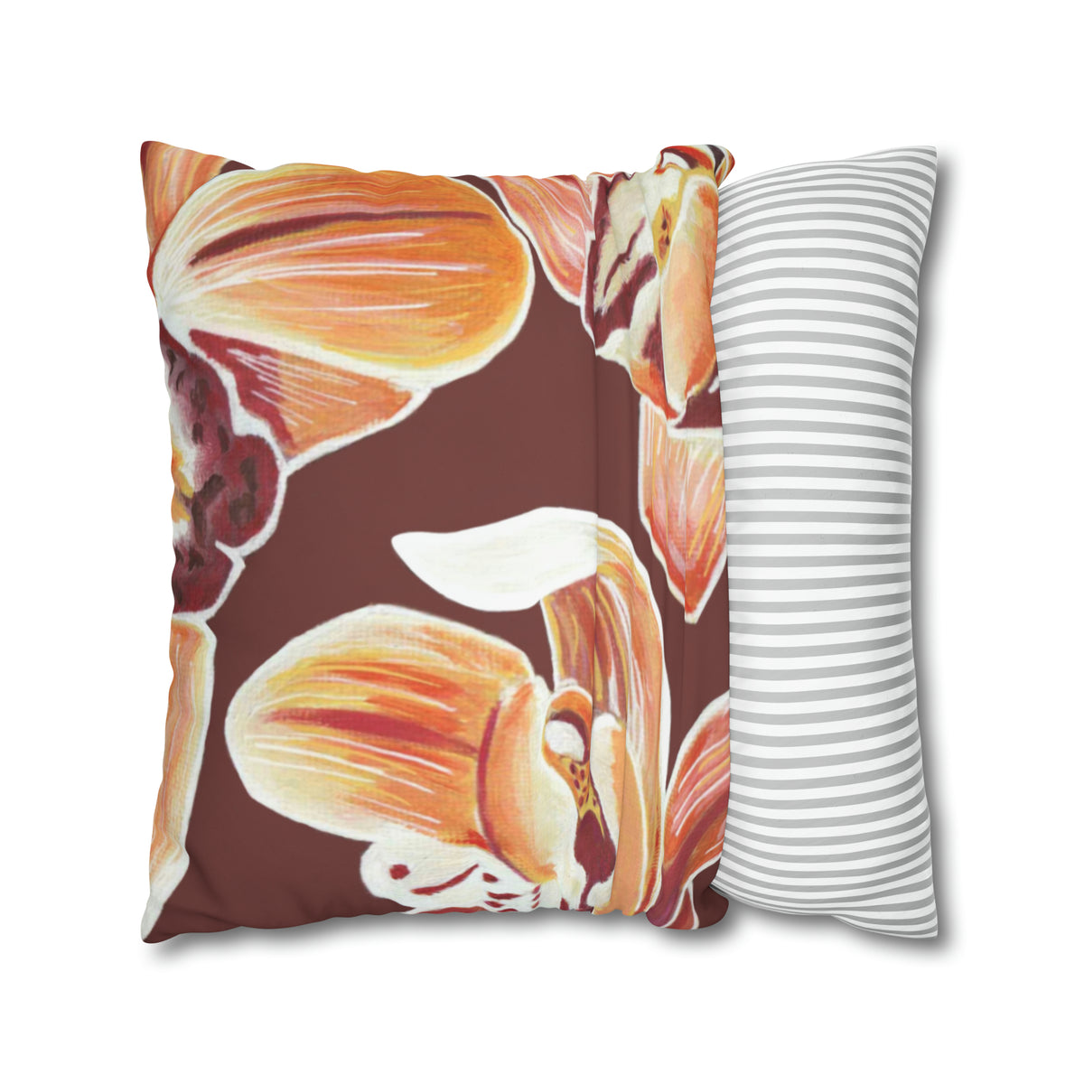 ORANGE ORCHIDS PILLOWCASE