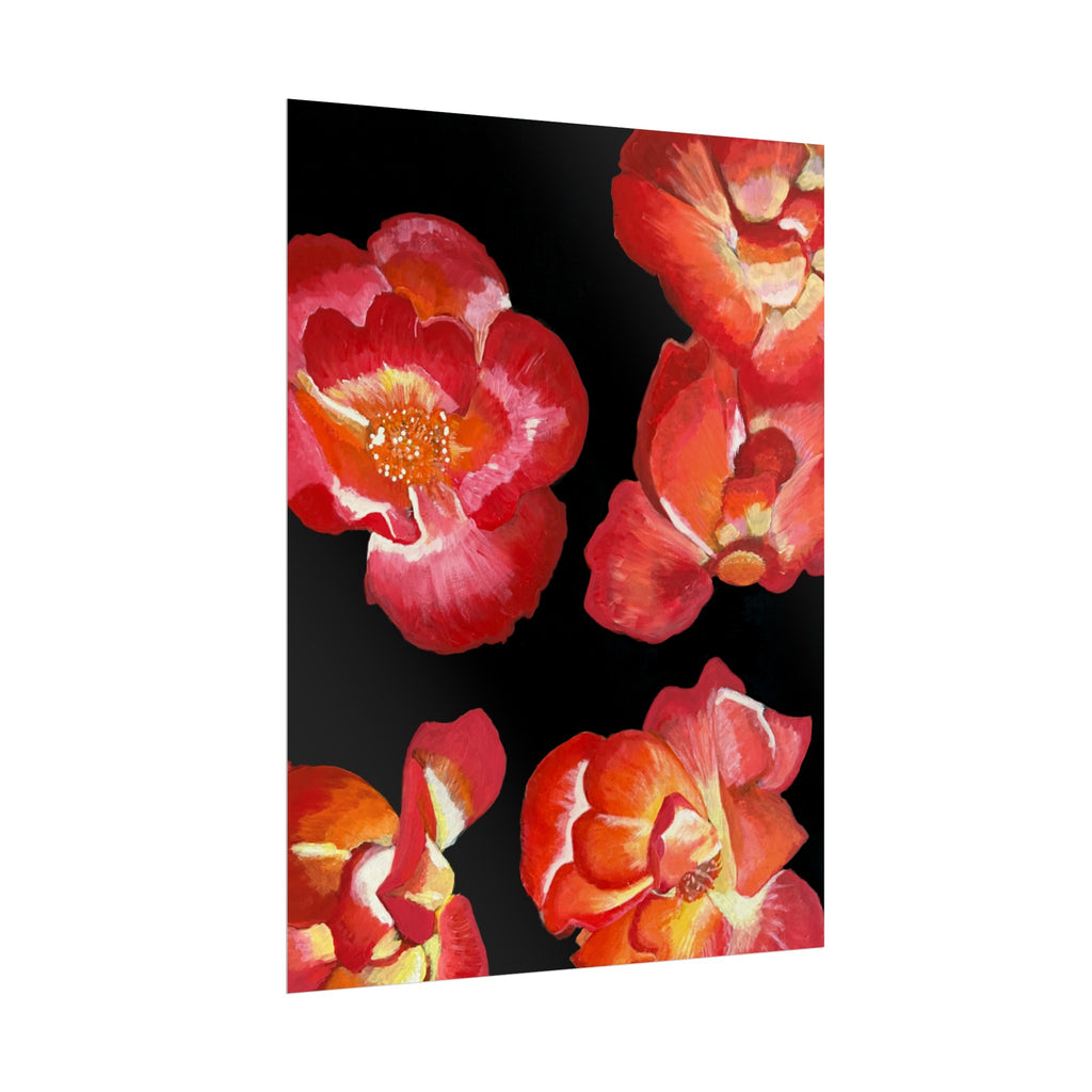 RED FLOWERS PRINT