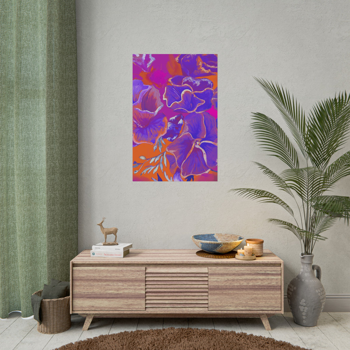 SUNSET FLOWERS PRINT