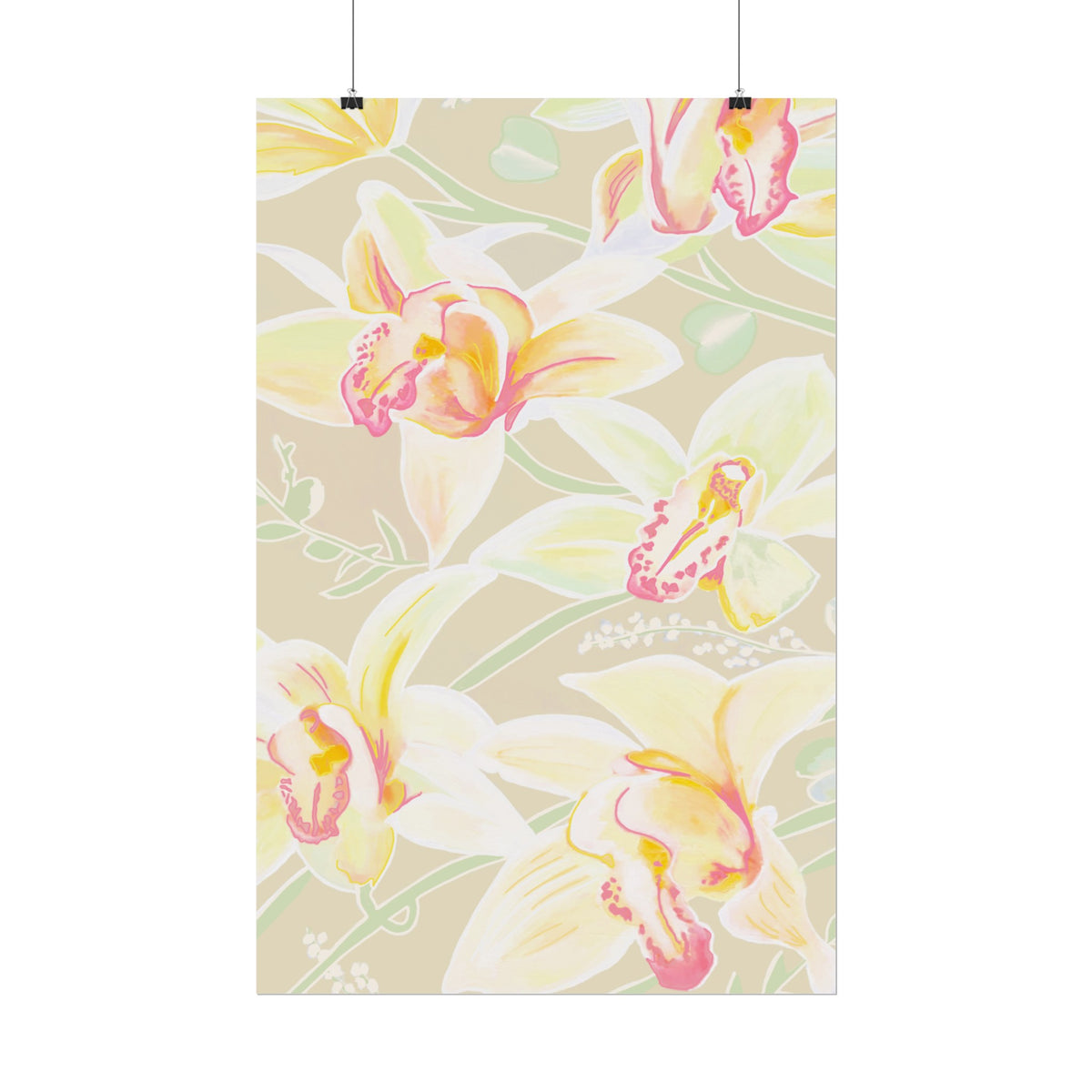 BABY YELLOW ORCHIDS PRINT