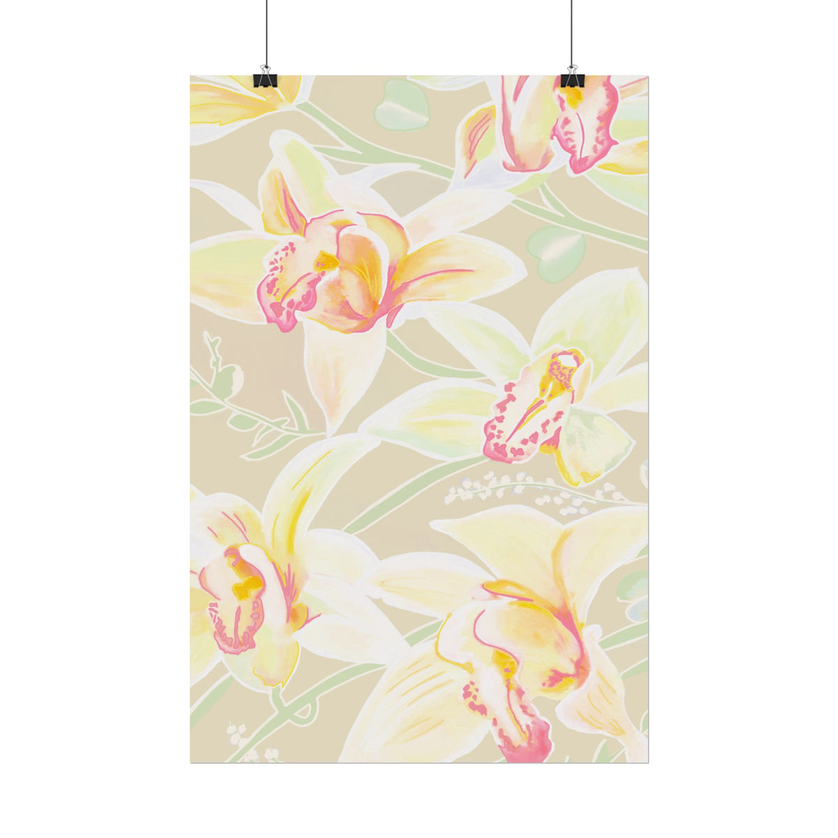 BABY YELLOW ORCHIDS PRINT
