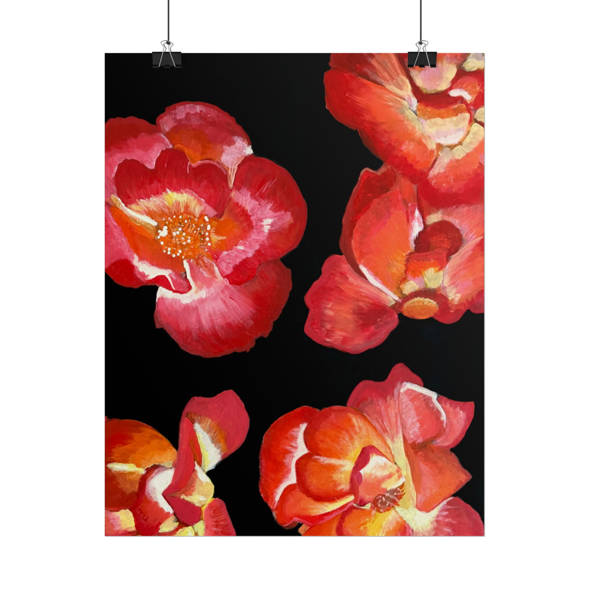 RED FLOWERS PRINT