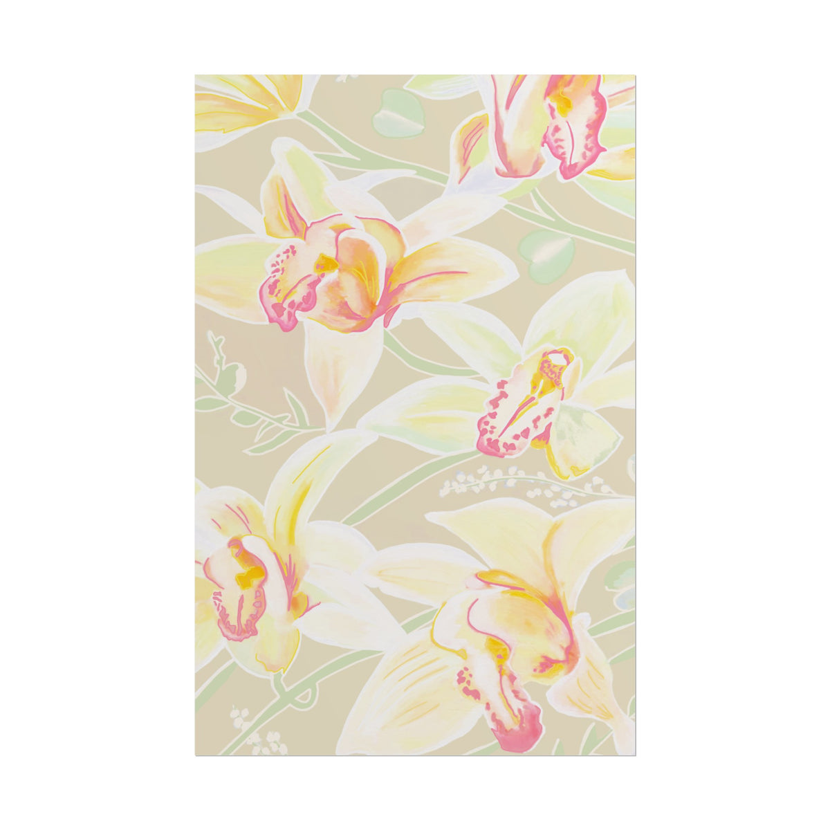 BABY YELLOW ORCHIDS PRINT