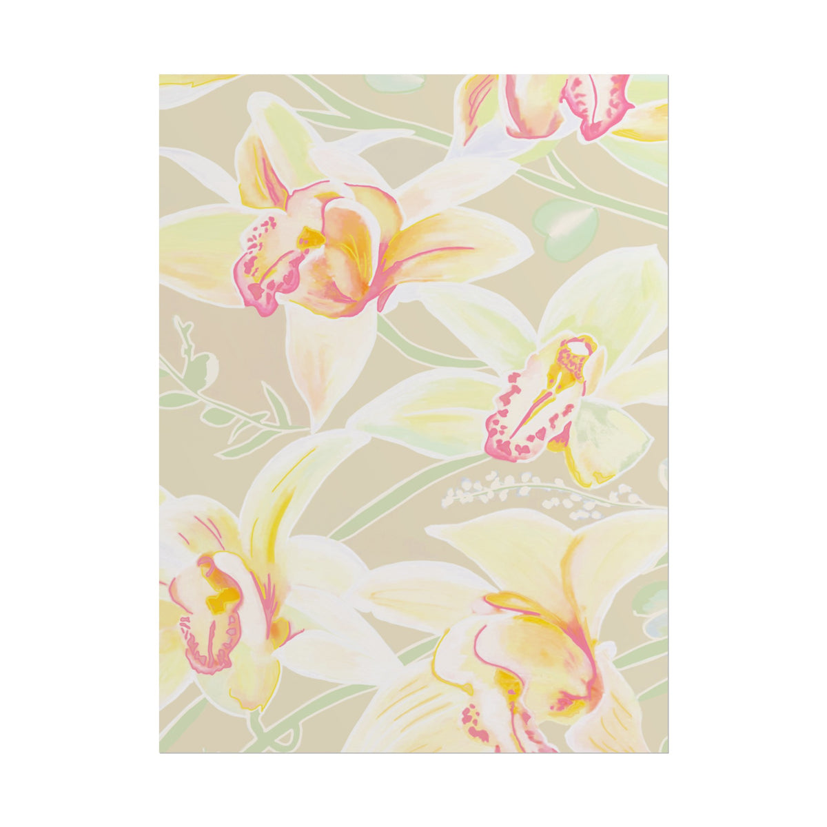 BABY YELLOW ORCHIDS PRINT