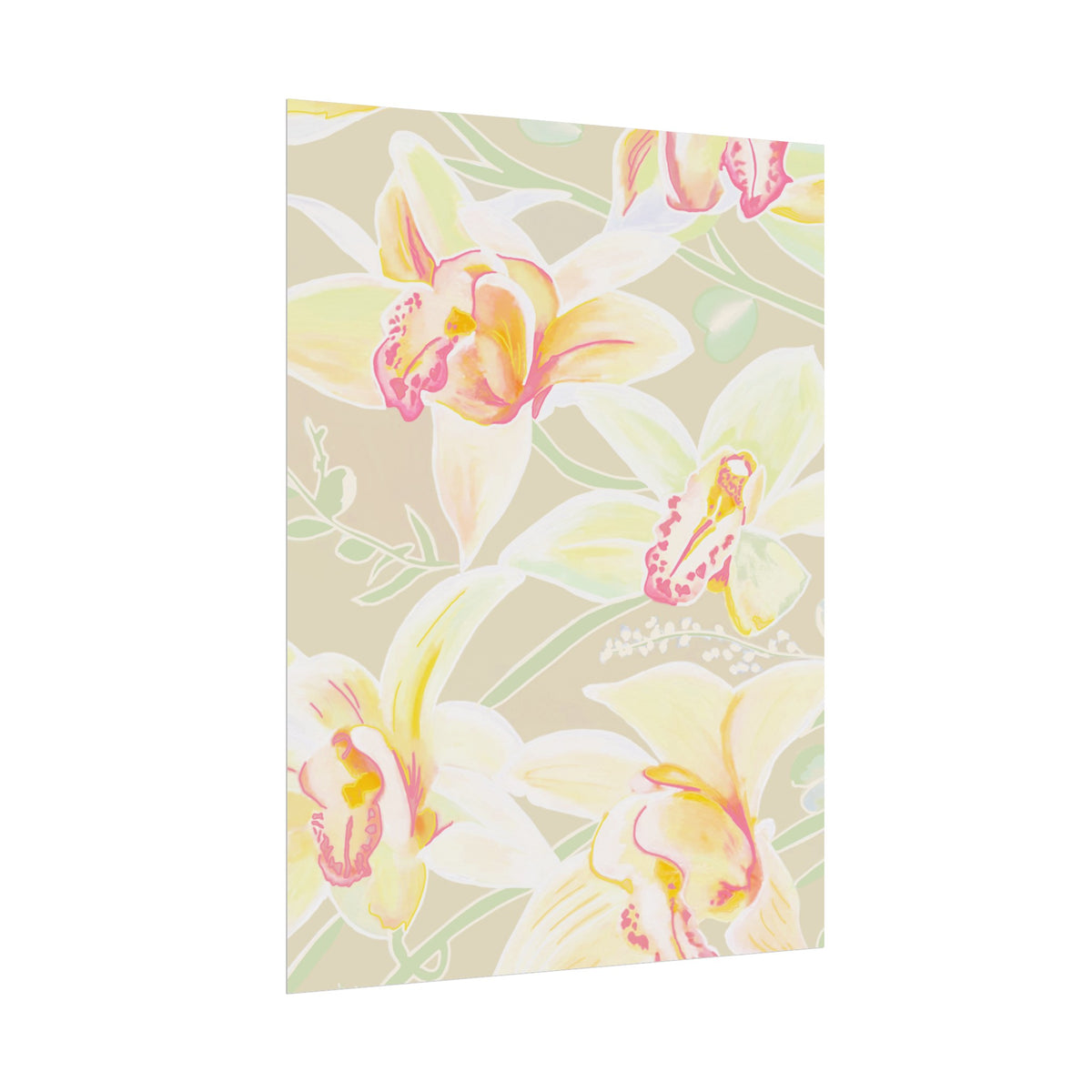 BABY YELLOW ORCHIDS PRINT