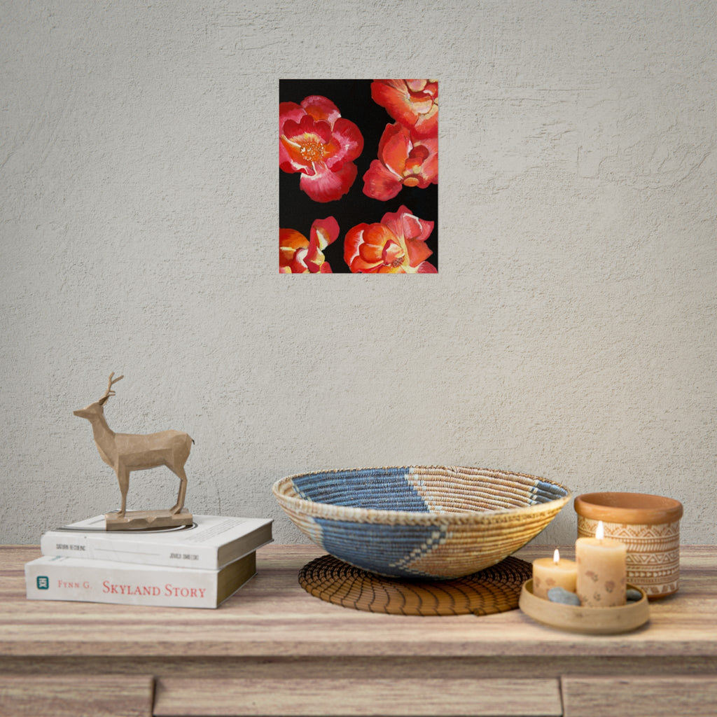 RED FLOWERS PRINT