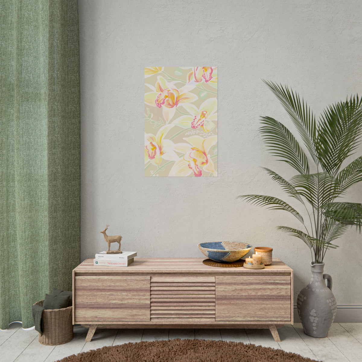 BABY YELLOW ORCHIDS PRINT