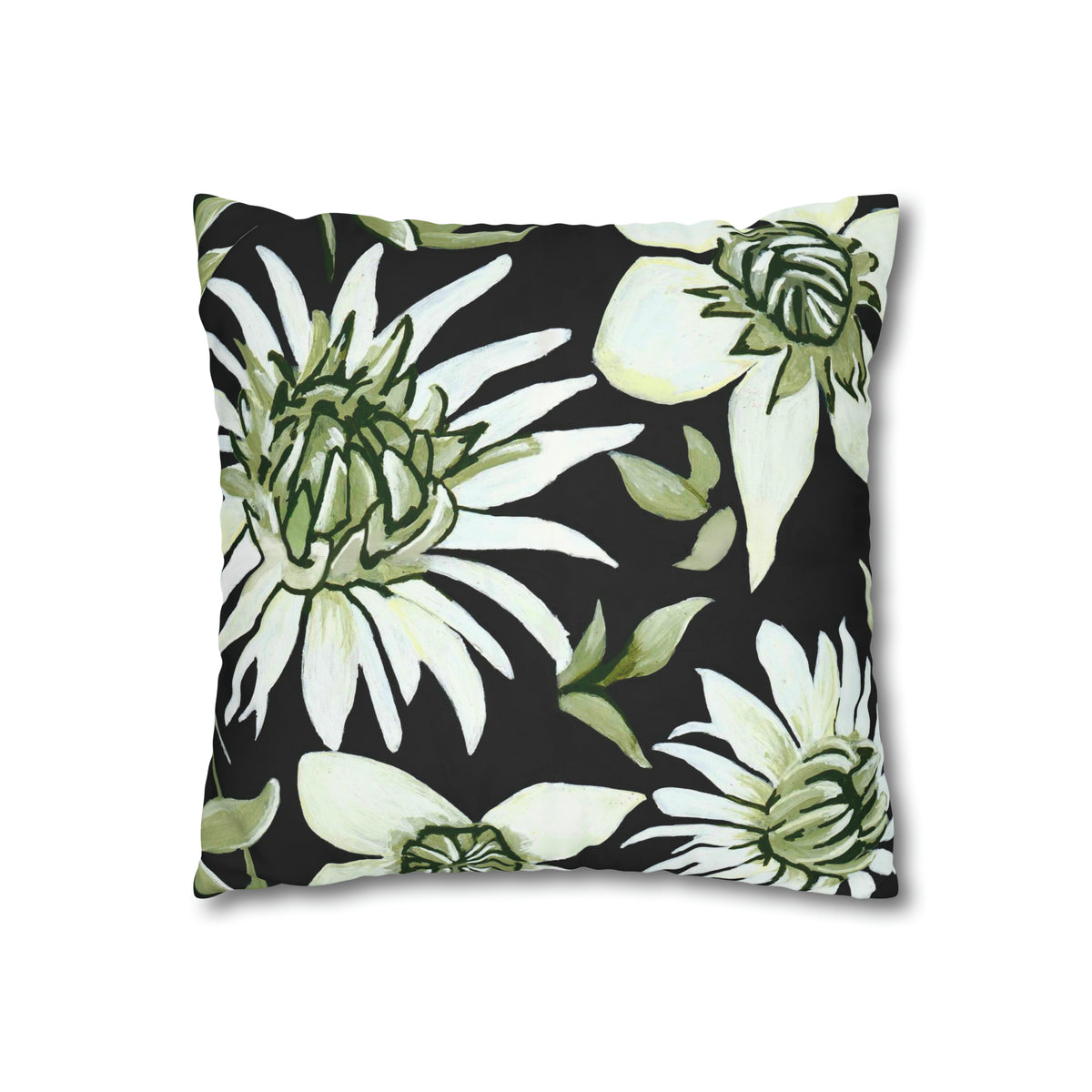 GREEN FLOWERS PILLOWCASE