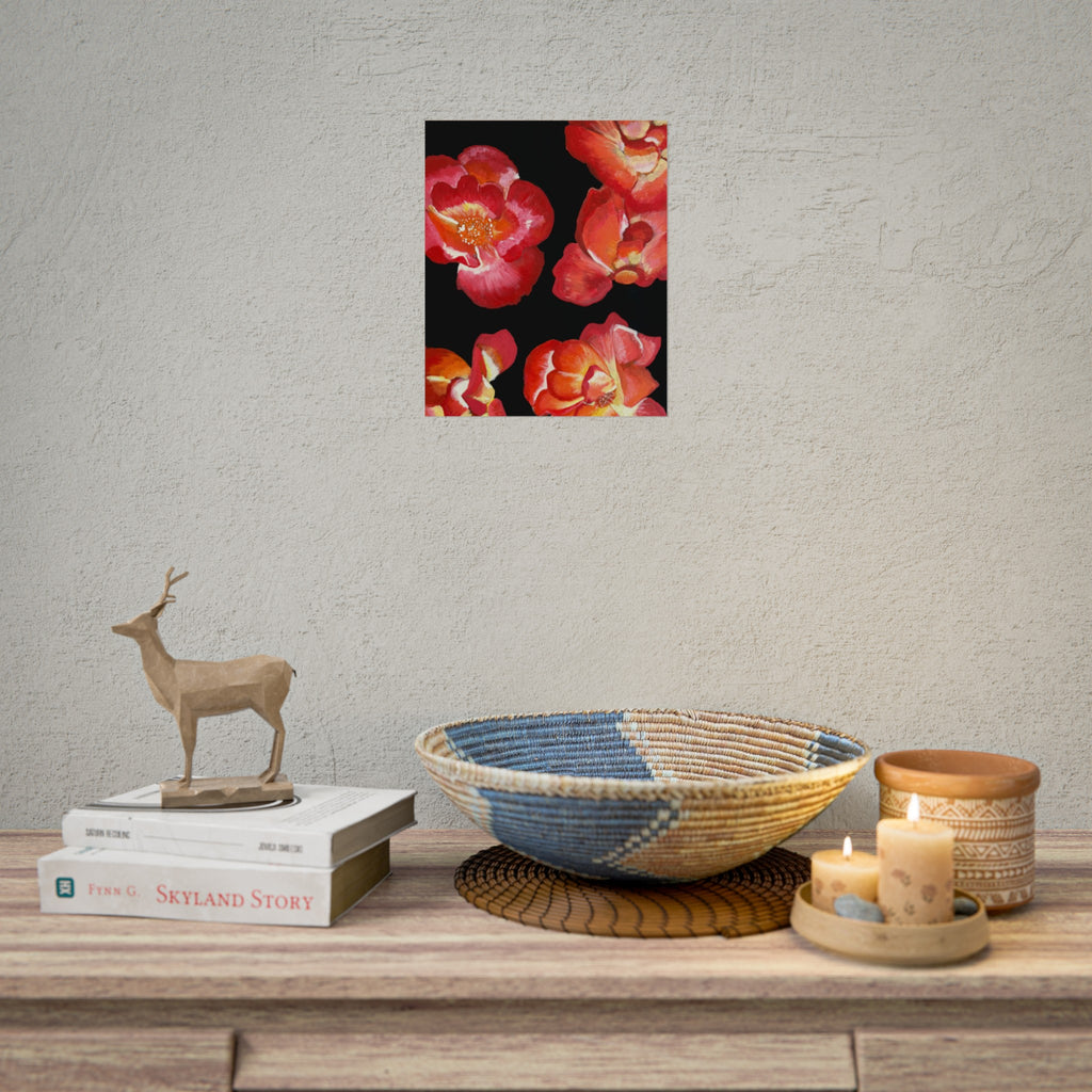 RED FLOWERS PRINT