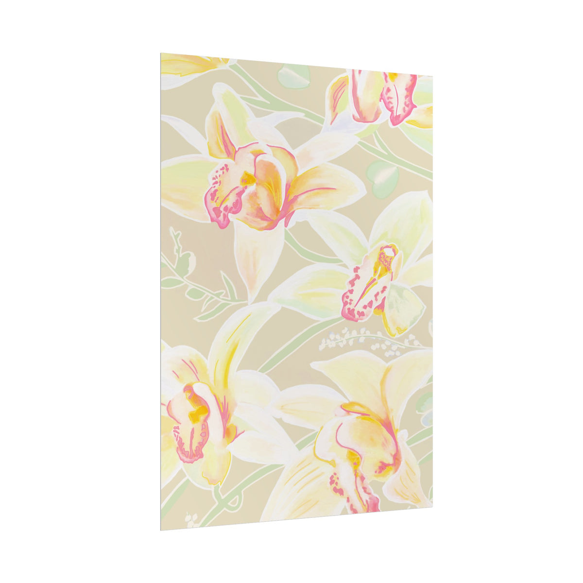BABY YELLOW ORCHIDS PRINT