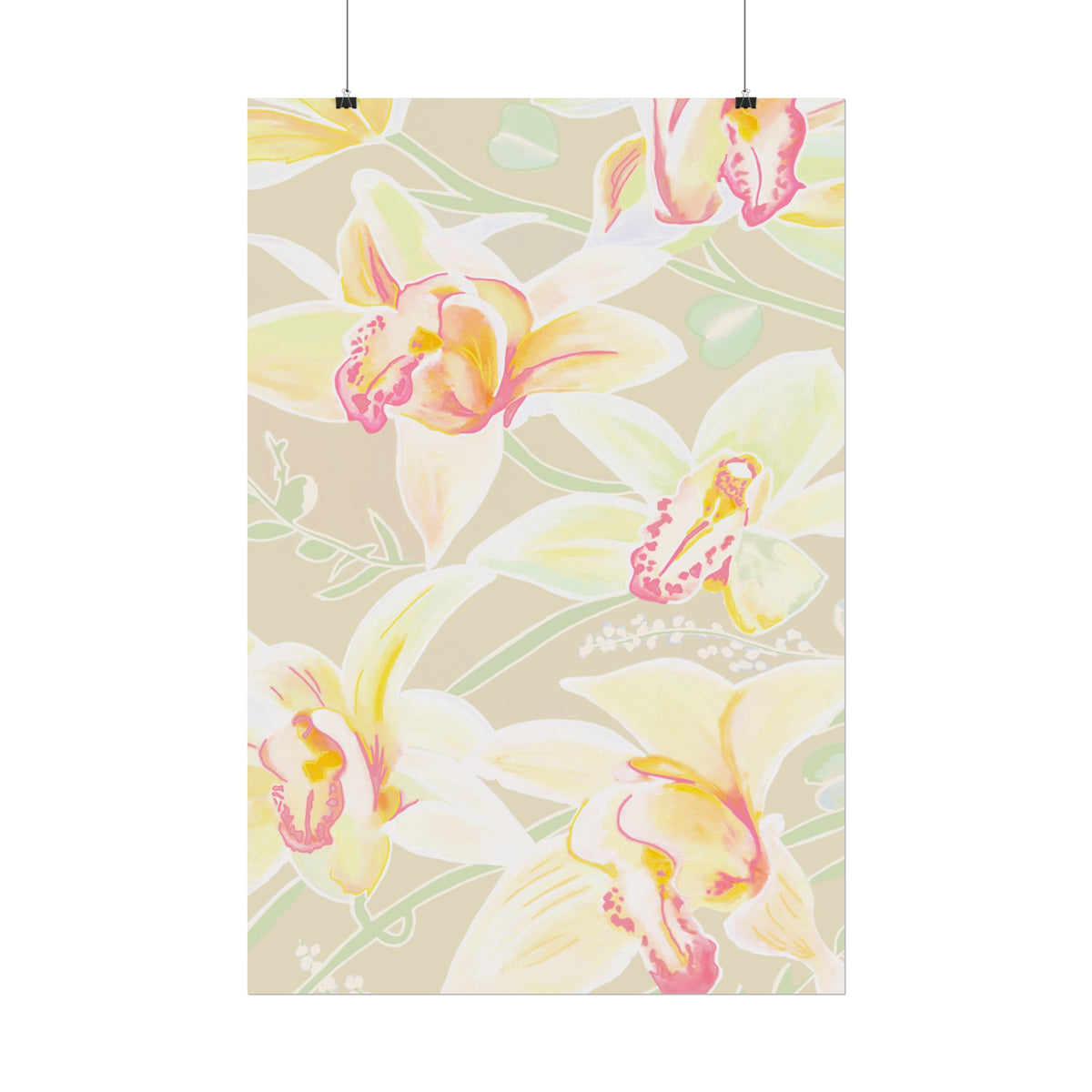BABY YELLOW ORCHIDS PRINT