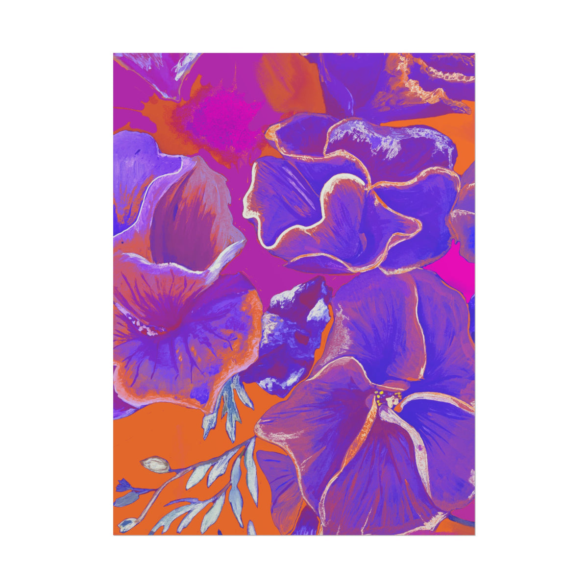 SUNSET FLOWERS PRINT