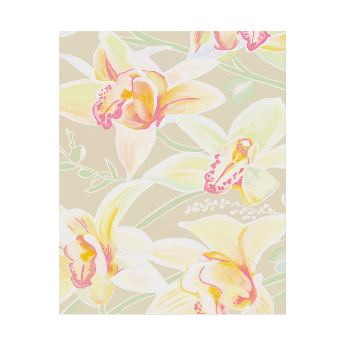 BABY YELLOW ORCHIDS PRINT