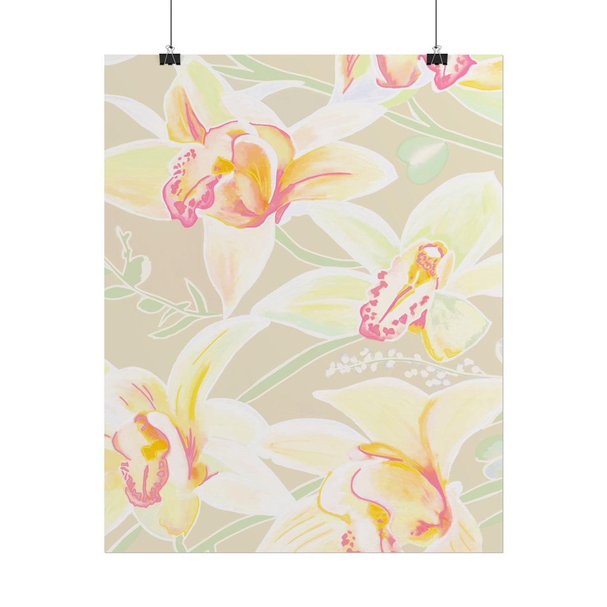 BABY YELLOW ORCHIDS PRINT