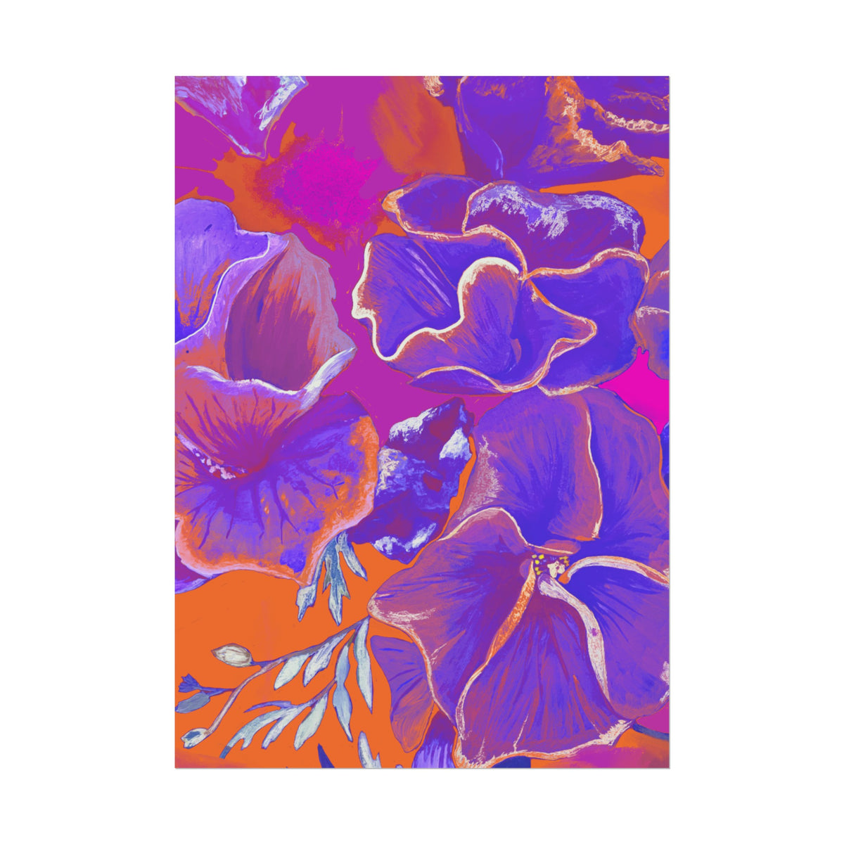 SUNSET FLOWERS PRINT