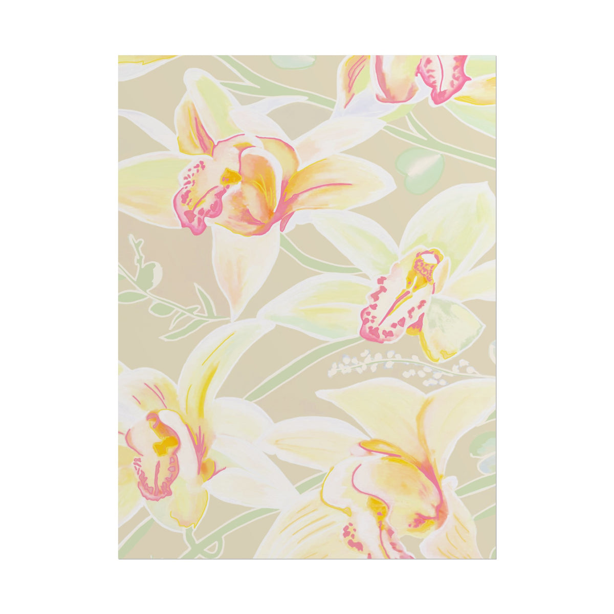 BABY YELLOW ORCHIDS PRINT