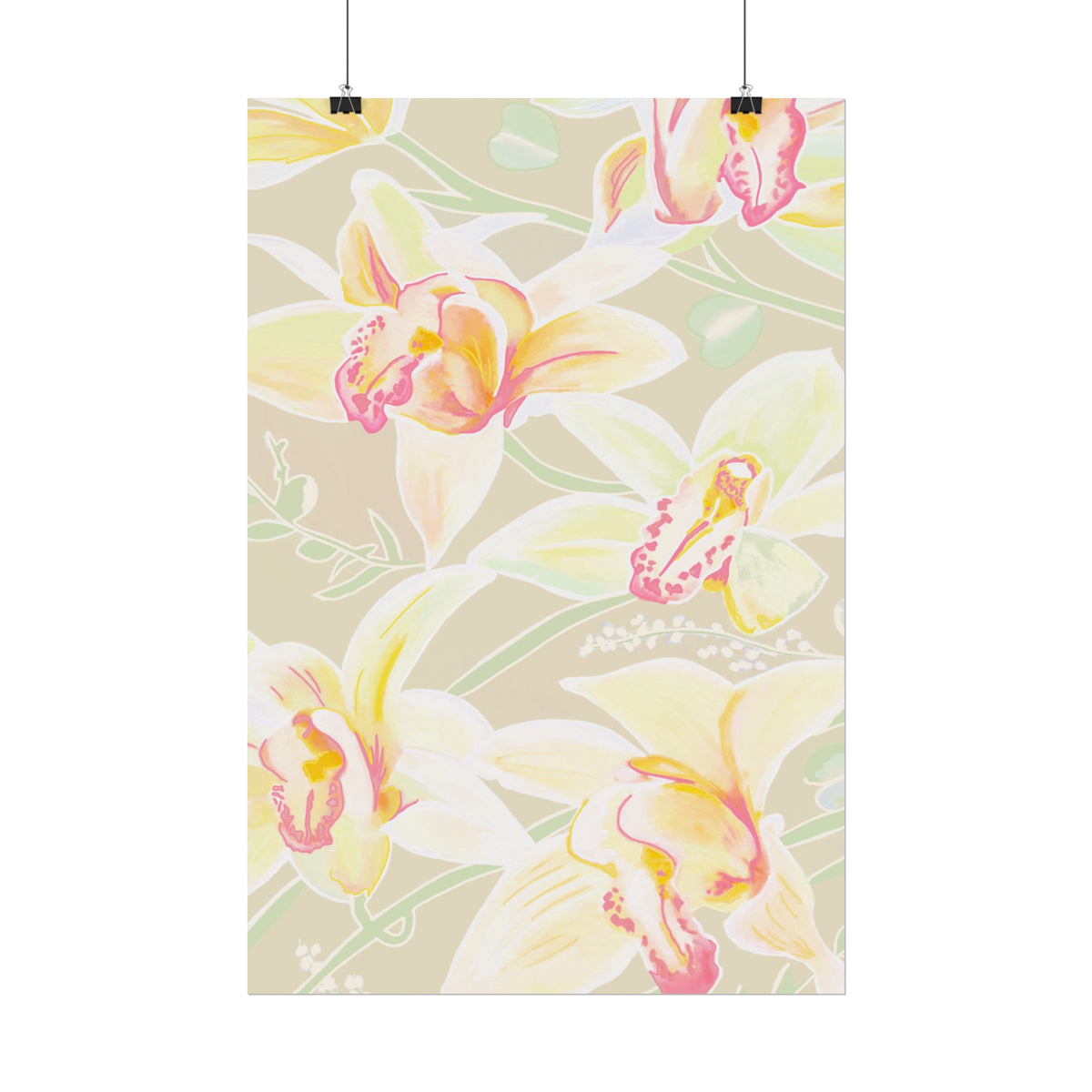BABY YELLOW ORCHIDS PRINT