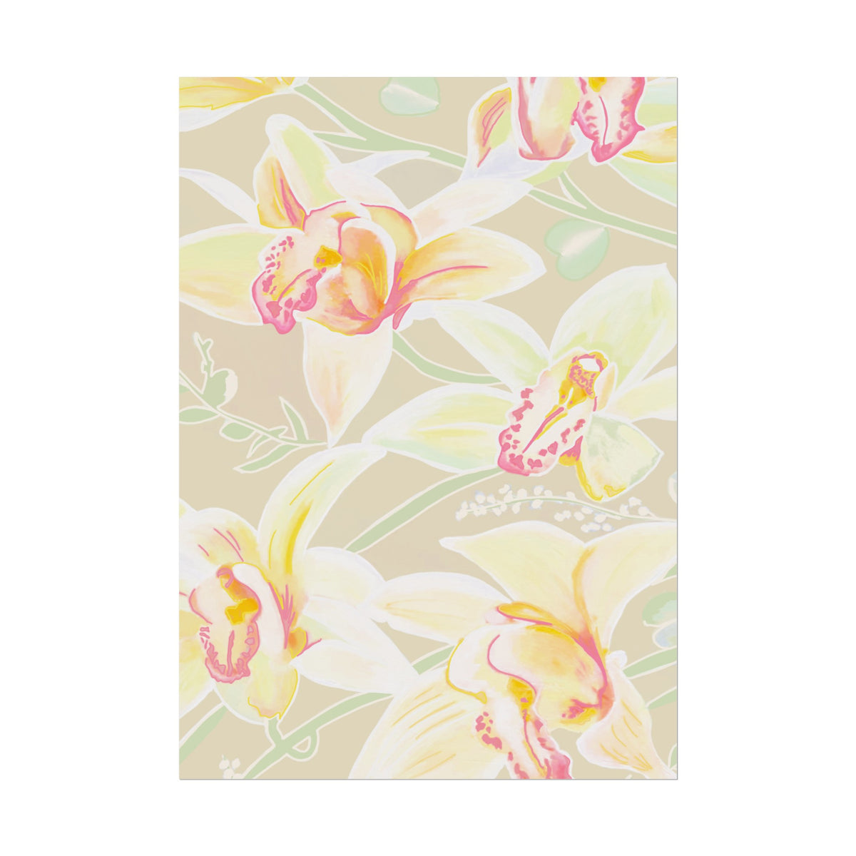 BABY YELLOW ORCHIDS PRINT
