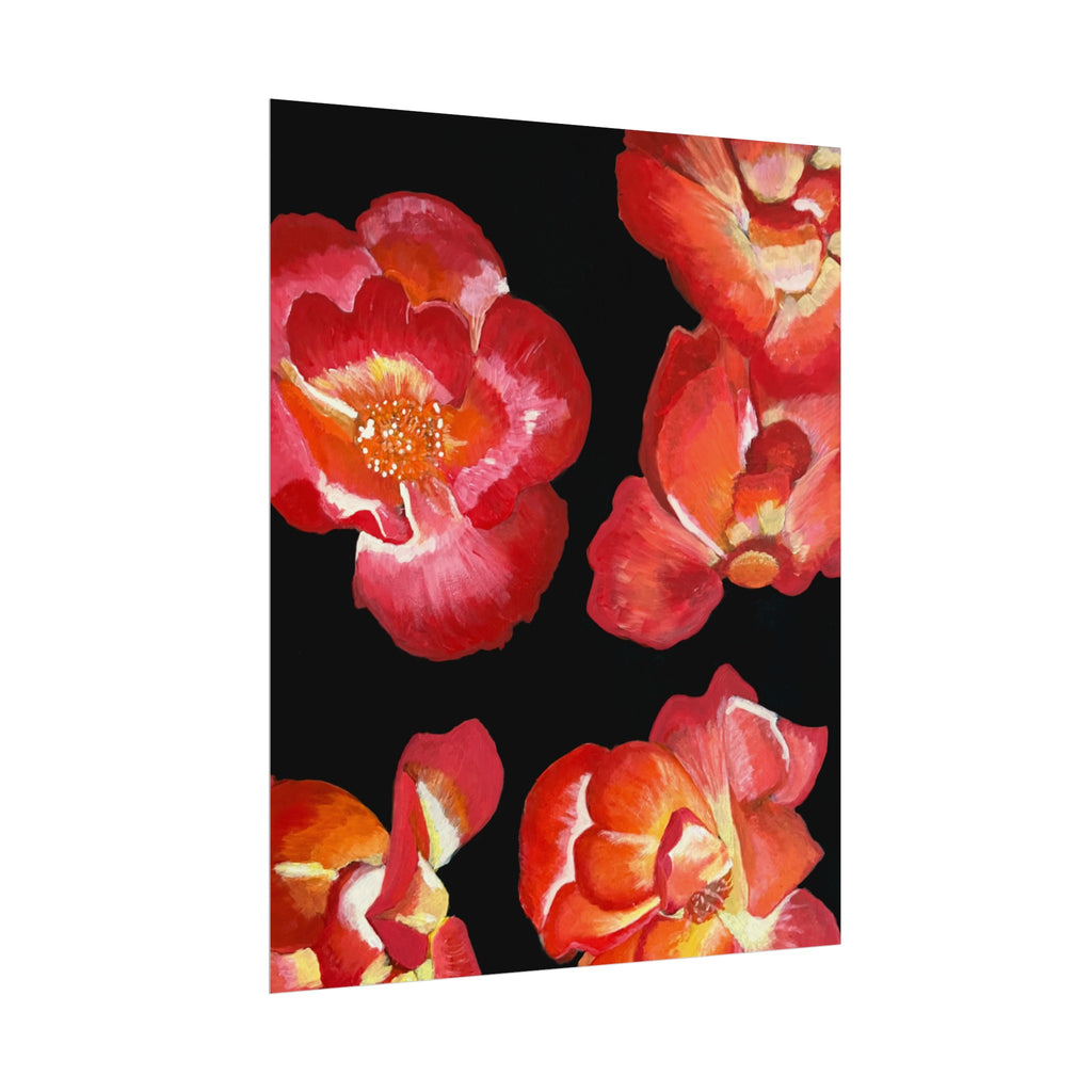 RED FLOWERS PRINT
