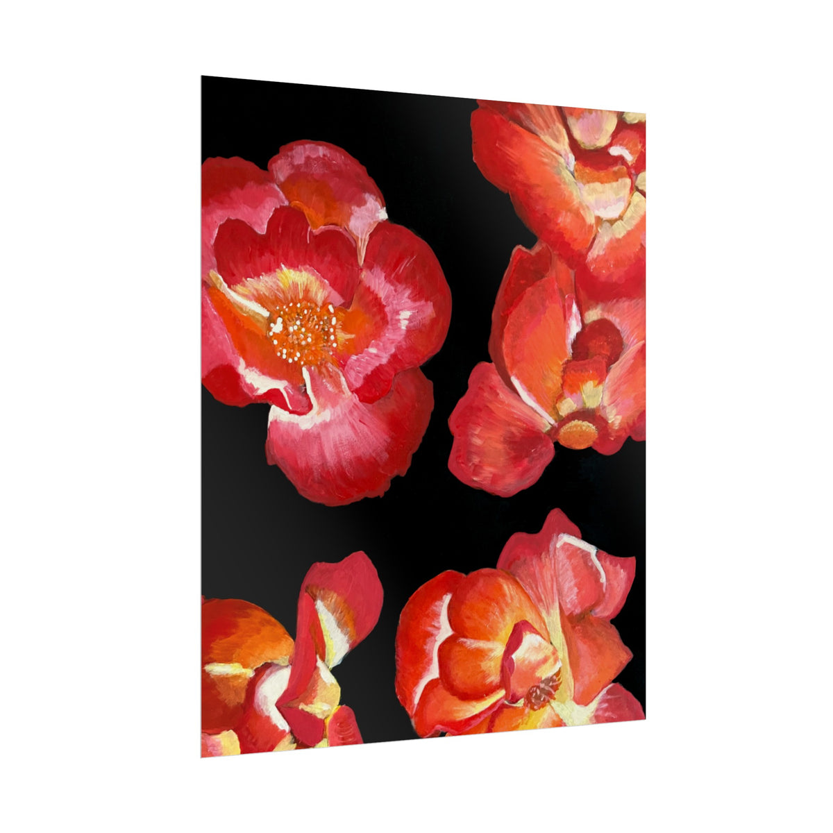 RED FLOWERS PRINT