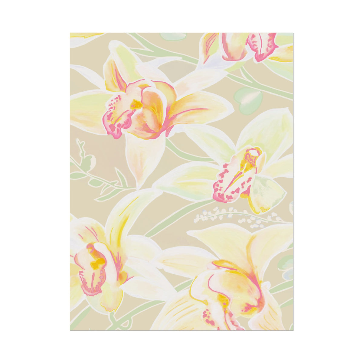 BABY YELLOW ORCHIDS PRINT