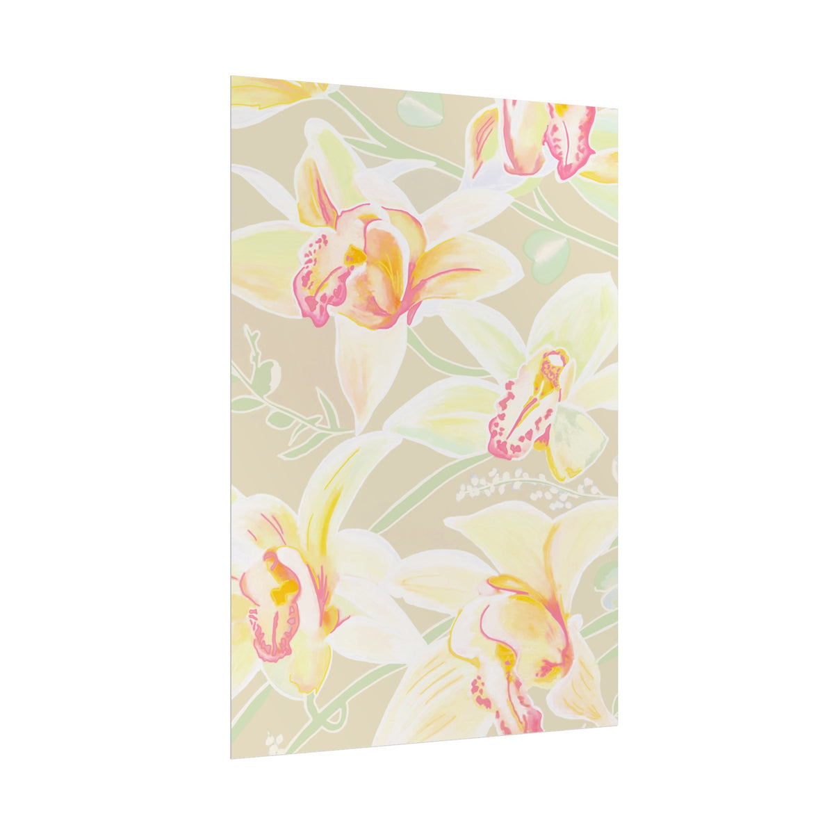 BABY YELLOW ORCHIDS PRINT
