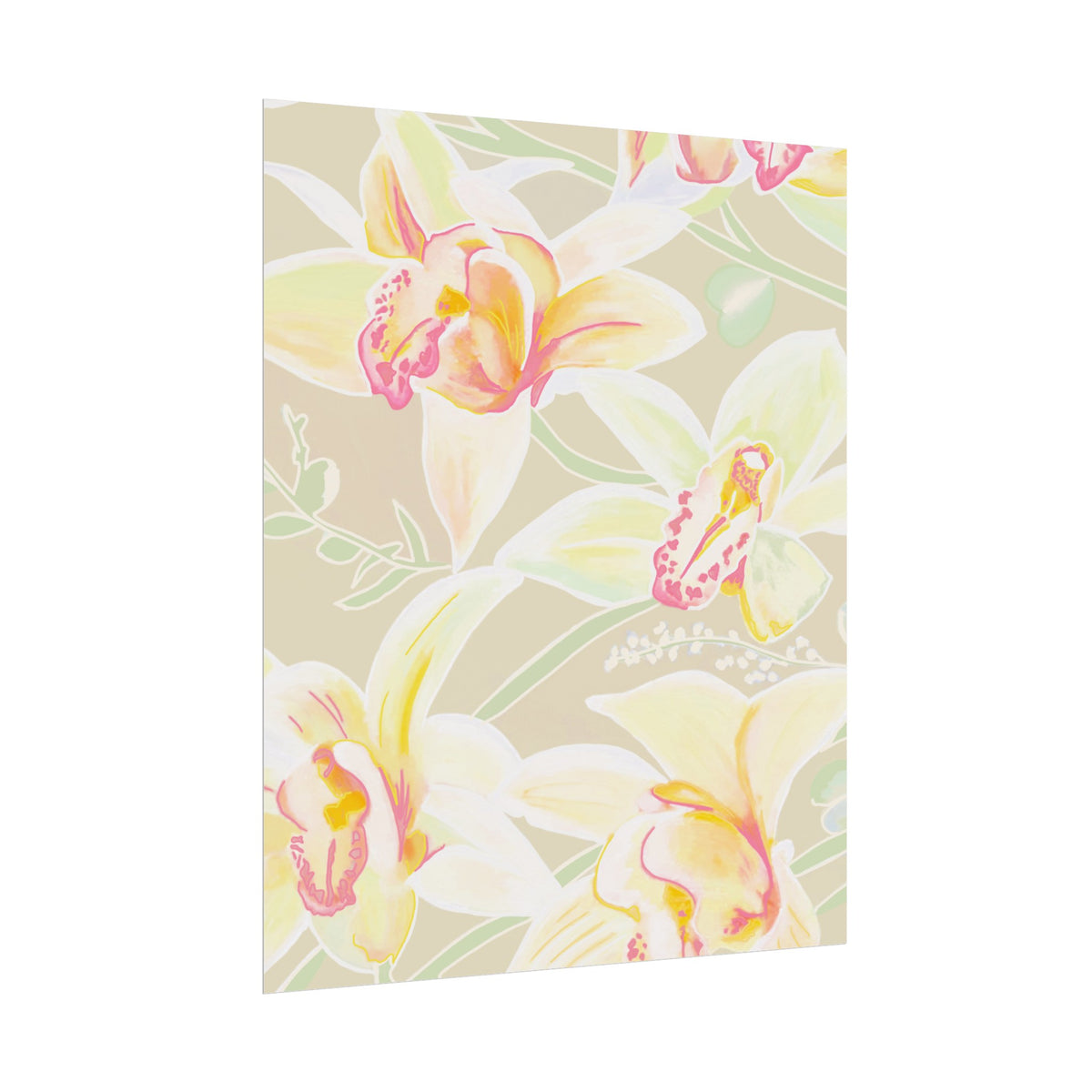 BABY YELLOW ORCHIDS PRINT