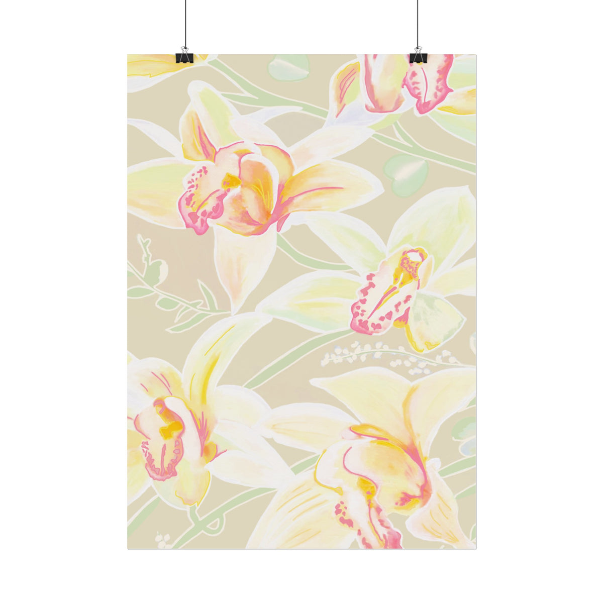 BABY YELLOW ORCHIDS PRINT