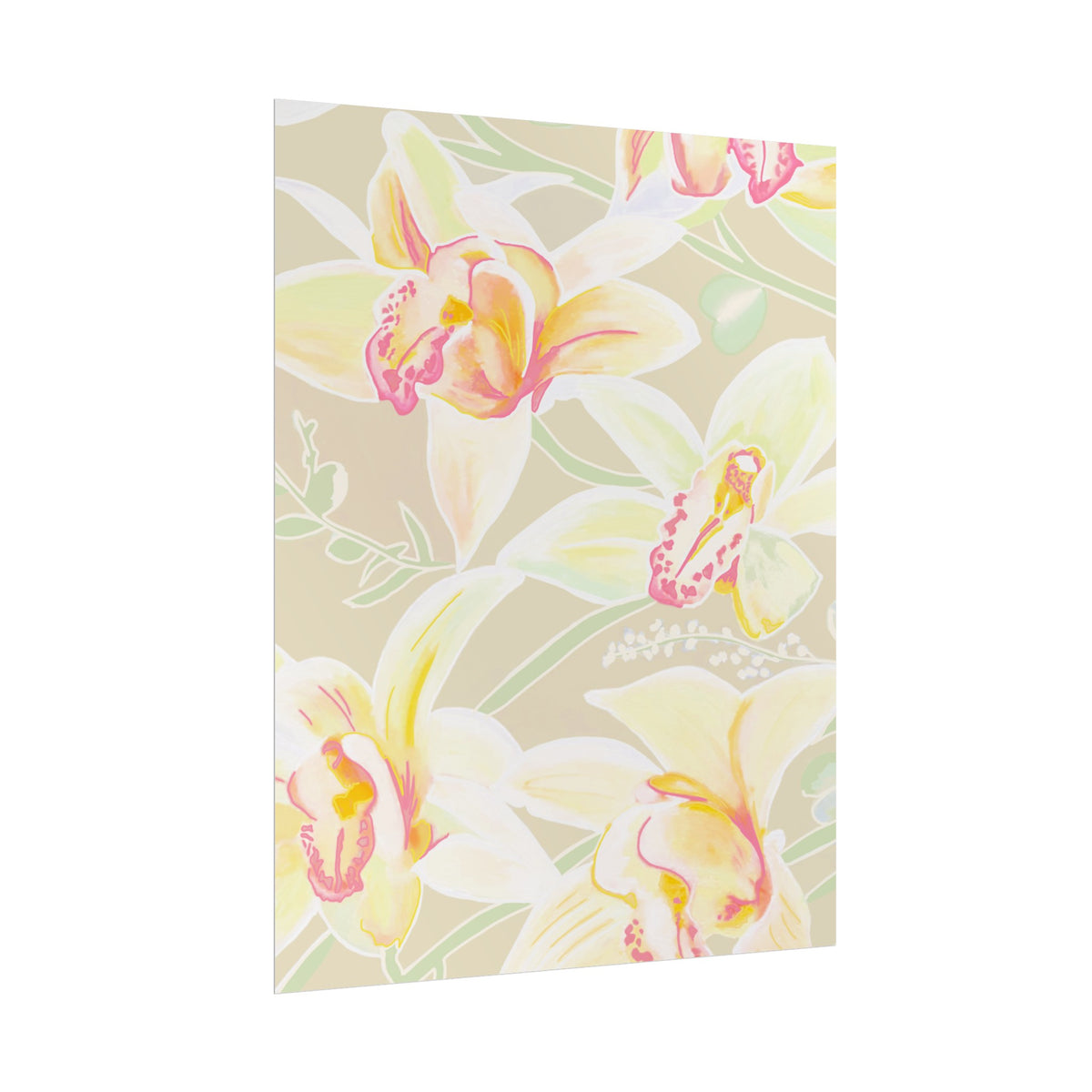 BABY YELLOW ORCHIDS PRINT